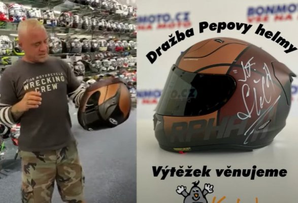 Bonmoto 22 let - Dražba Pepovy helmy pro fond Krtek