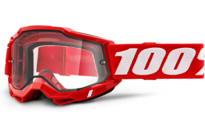 100% brýle ACCURI 2 ENDURO MX Neon Red dual clear