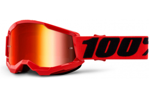 100% okuliare STRATA 2 Jr Red detské mirror red