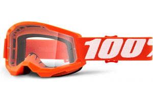 100% okuliare STRATA 2 Jr Orange detské clear