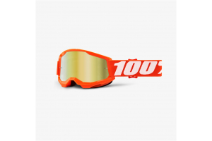 100% brýle STRATA 2 Jr Orange dětské mirror gold