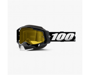100% brýle RACECRAFT 2 Snow Black yellow