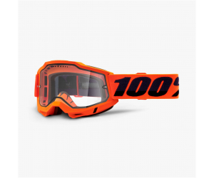 100% okuliare Accura 2 ENDURO MTB Neon Orange dual clear