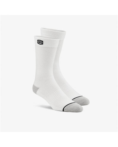 100% ponožky SOLID biela