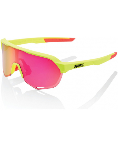 100% slnečné okuliare S2 Matte Washed Out Neon fialové sklo