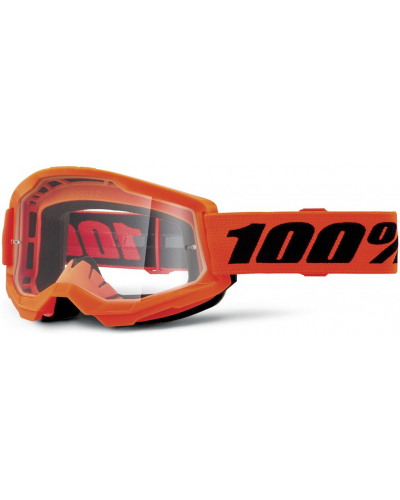 100% STRATA 2 NEW brýle oranžové čiré plexi