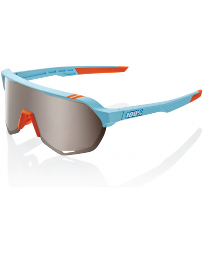 100% slnečné okuliare S2 Soft Tact Two Tone HIPER strieborné sklá