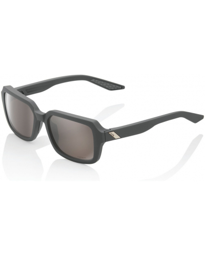 100% slnečné okuliare RIDELEY Soft Tact Cool Grey HIPER strieborné sklo