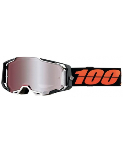 100% ARMEGA okuliare Blacktail HIPER strieborné plexi