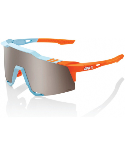 100% slnečné okuliare SPEEDCRAFT Soft Tact Two Tone HIPER strieborné sklo