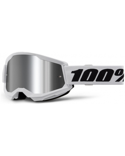 100% STRATA 2 NEW brýle bílé stříbrné plexi
