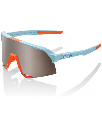 100% slnečné okuliare S3 Soft Tact Two Tone strieborné sklo