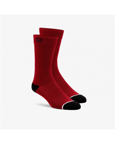 100% ponožky SOLID červená