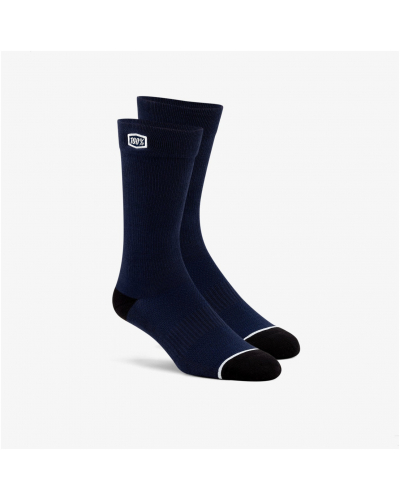 100% ponožky SOLID modrá