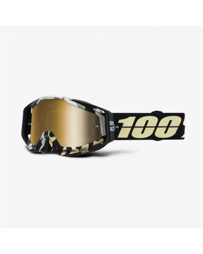 100% brýle RACECRAFT Ergoflash mirror true gold