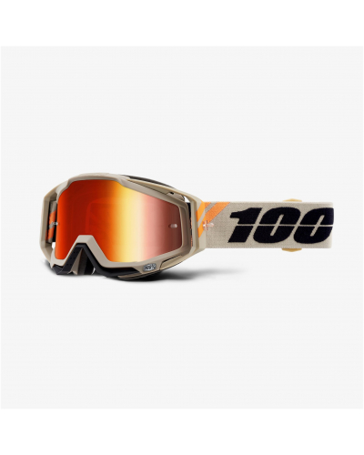 100% brýle RACECRAFT Poliet mirror red