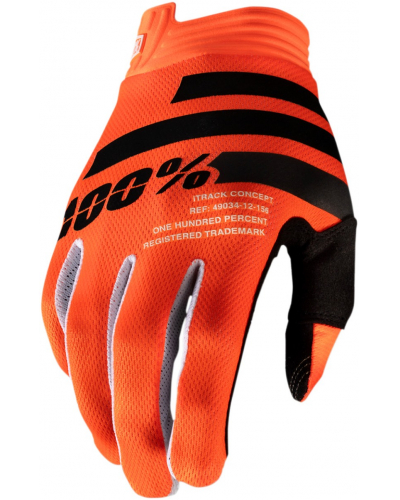 100% rukavice ITRACK orange/black