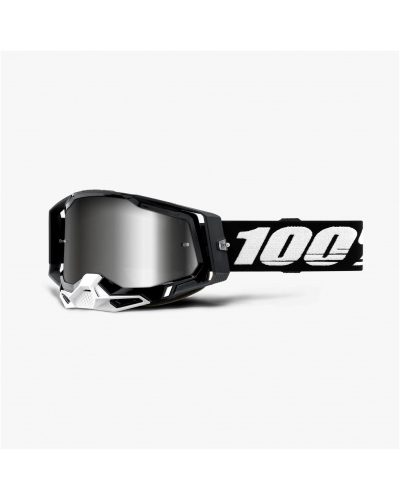 100% brýle RACECRAFT 2 Black mirror silver