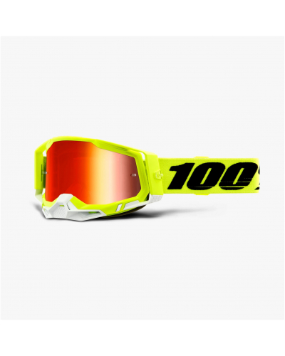 100% brýle RACECRAFT 2 Yellow mirror red