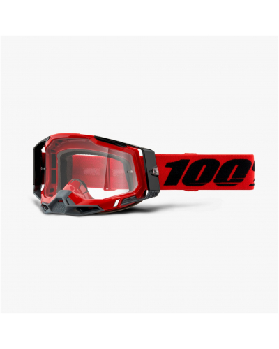 100% brýle RACECRAFT 2 Red clear