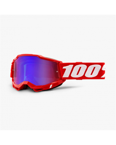 100% okuliare Accura 2 Neon Red mirror red/blue