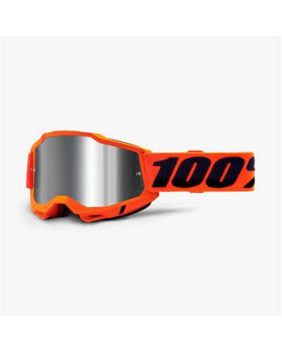 100% okuliare Accura 2 Neon Orange silver flash