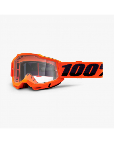 100% okuliare Accura 2 Neon Orange clear