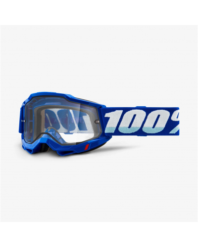 100% okuliare Accura 2 ENDURO MX Blue dual clear