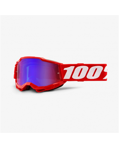 100% okuliare ACCURI 2 Jr Neon Red detské mirror red/blue