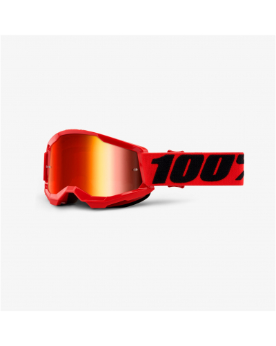 100% brýle STRATA 2 Jr Red dětské mirror red