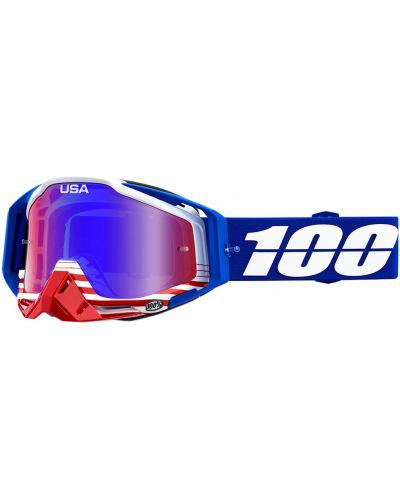 100% okuliare RACECRAFT Anthem mirror red / blue