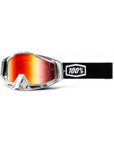 100% okuliare RACECRAFT Terminator mirror / red