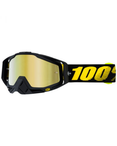 100% brýle RACECRAFT Race day mirror/gold