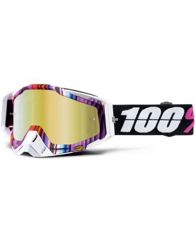 100% brýle RACECRAFT Glitch mirror/gold