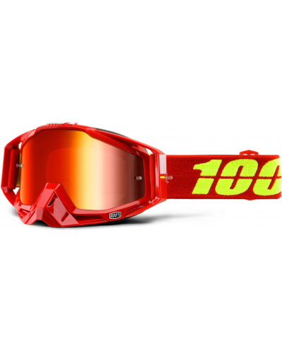 100% brýle RACECRAFT Corvette mirror/red