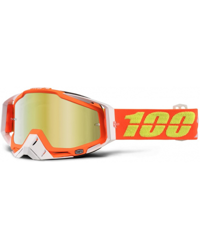 100% brýle RACECRAFT Razmataz mirror/gold
