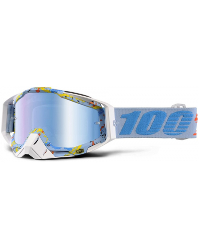 100% brýle RACECRAFT Hyperloop mirror/blue