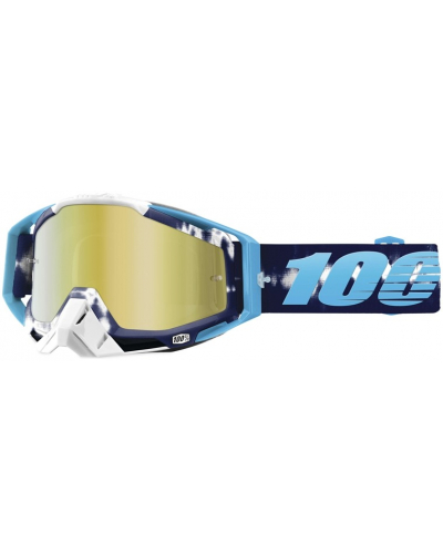 100% brýle RACECRAFT Tiedye mirror/gold