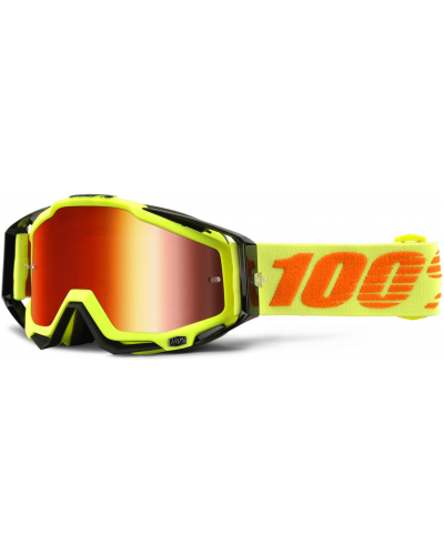 100% brýle RACECRAFT Attack Yellow mirror/red