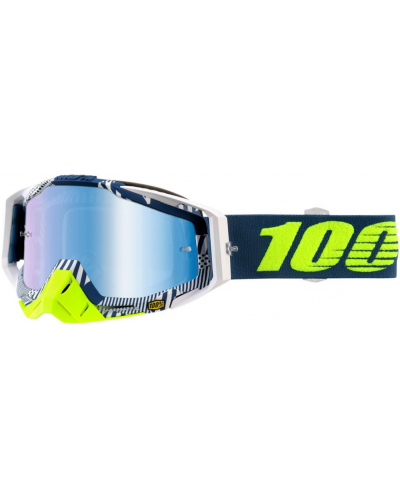 100% brýle RACECRAFT Eclipse mirror blue