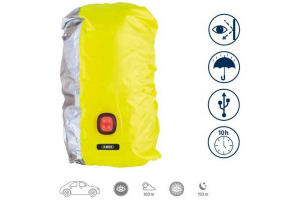 ABUS nepremokavá pláštenka pre batohy s LED svetlom