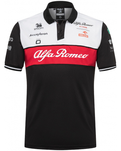 ALFA ROMEO polo tričko F1 TEAM 22 black/white/red