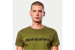 ALPINESTARS tričko LINEAR WORDMARK military green/black
