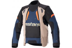 ALPINESTARS bunda HALO DRYSTAR tmavě modrá/khaki/oranžová/černá 2024