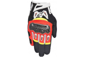 ALPINESTARS rukavice SMX-2 AIR CARBON V2 black / red / white / fluo yellow