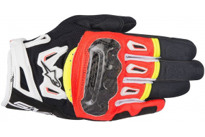 ALPINESTARS rukavice SMX-2 AIR CARBON V2 black/red/white/fluo yellow