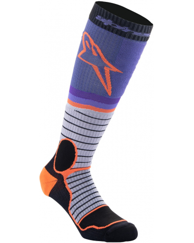 ALPINESTARS ponožky MX PRO černá/šedá/fialová/oranžová 2024