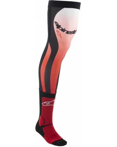 ALPINESTARS ponožky pod ortézy KNEE BRACE červená fluo/biela/čierna 2024