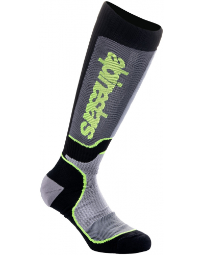ALPINESTARS ponožky MX PLUS dětské černá/šedá/žlutá fluo 2024