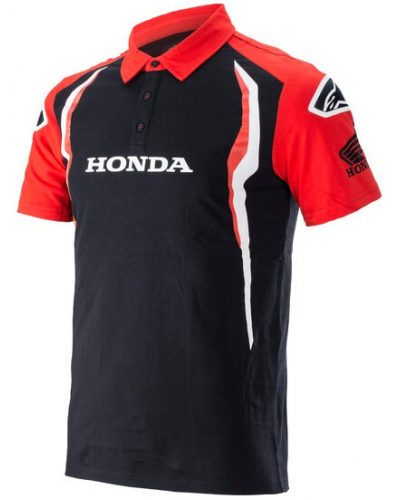 ALPINESTARS tričko s golierom HONDA červená/čierna 2024
